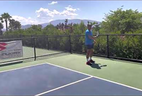 Backwards Zane serve close up and zoomed in here Pickleball serve