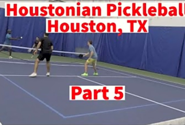 Part 5: 4.5/5.0 Men Doubles Rec Play With Senior Pro and D1Tennis PLayers, Pickleball In Houston TX