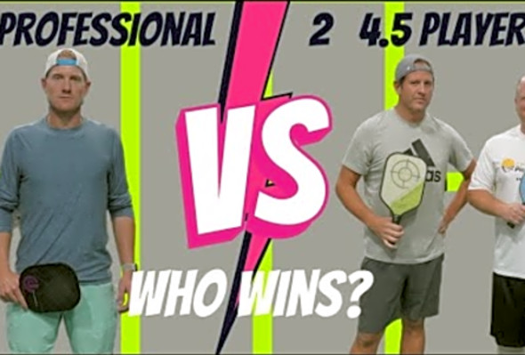 Can 2 4.5 Pickleball players take down a top 10 ranked Professional singles player in a 2 on 1 game?