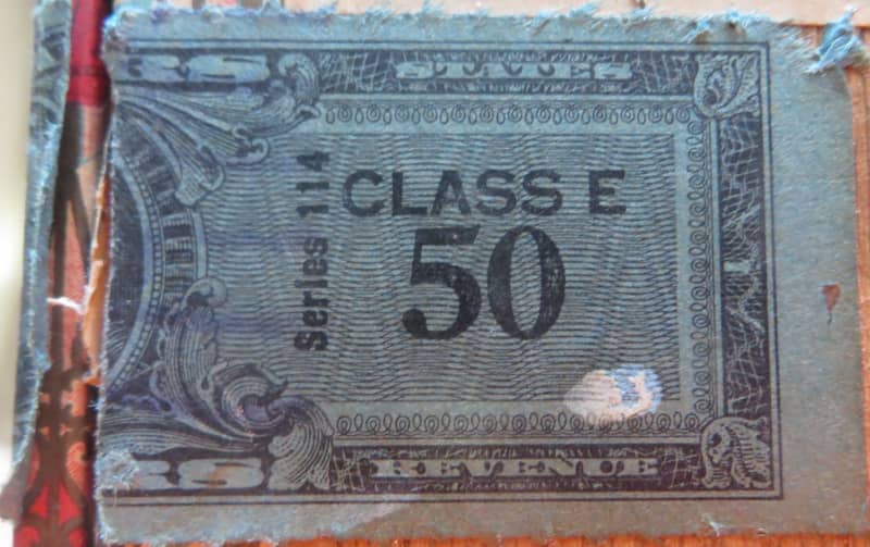 Tax stamp detail
