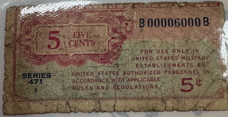 Series 471 five cent piece