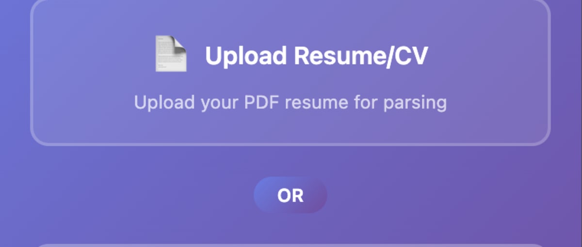 Screenshot of  Resume Auto-Fill Chrome Extension project