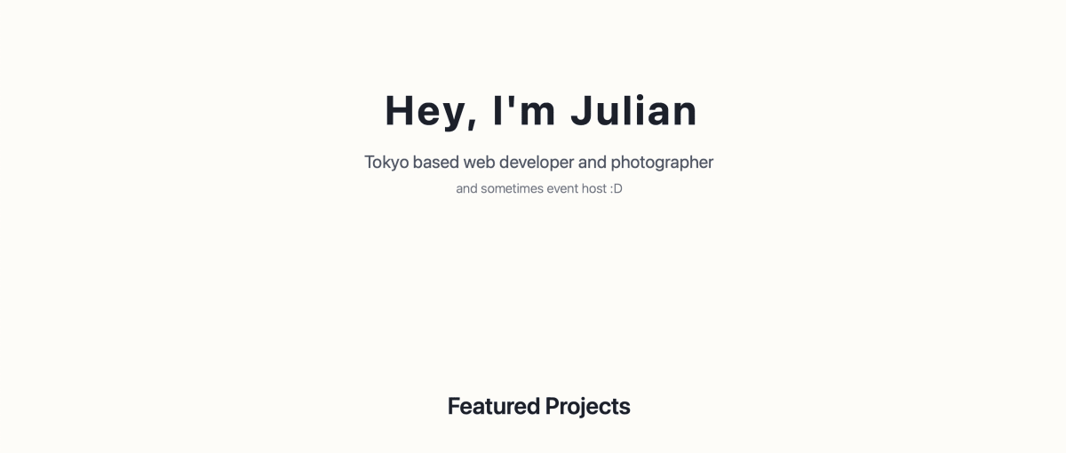 Screenshot of Portfolio website  project