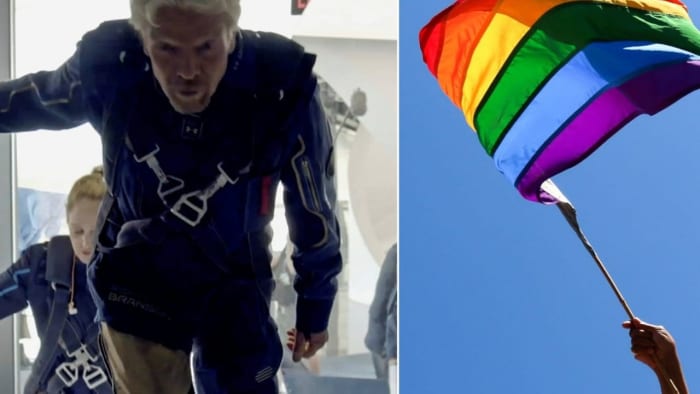 Richard Branson Says He Will Take An LGBT+ Pride Flag With Him On His Journey To The Edge Of Space