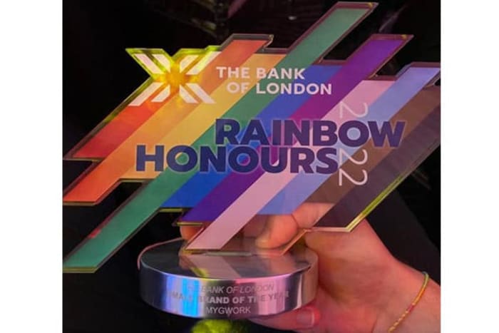 myGwork Scoops 2022 Bank of London Rainbow Honours Award