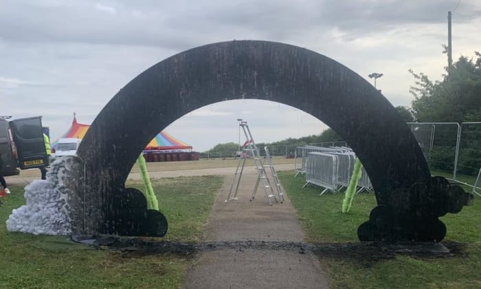 Homophobes Set Fire To Rainbow Pride Arch In “Deliberate” Act Of Hate