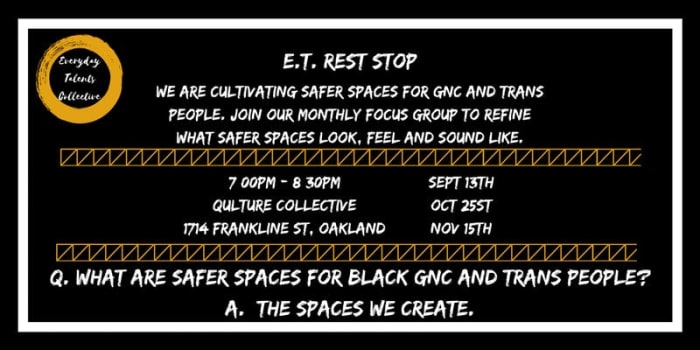 ET Collective Offers: Rest Stop, a focus group for Black Trans & GNC people
