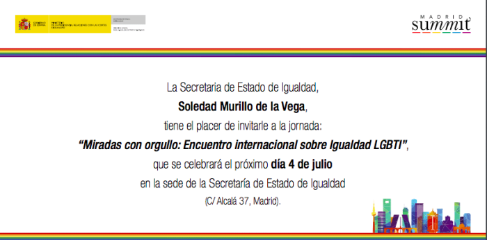 Miradas con orgullo: Encuentro internacional sobre igualdad LGBTI
