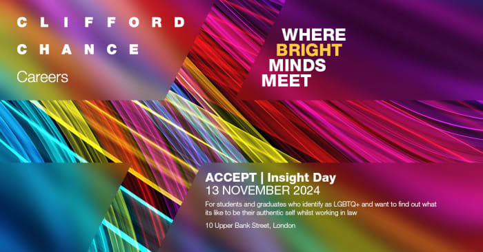 ACCEPT - Insight Day for LGBTQ+ Students Interested in a Career in Law