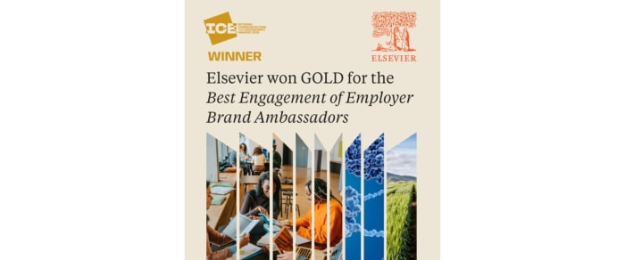 Elsevier wins GOLD for Best Engagement of Employer Brand Ambassadors at the 2026 ICE Awards