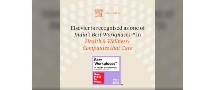 Elsevier has been recognized among India’s Top 50 Best Workplaces™ in Health & Wellness 2026: Companies that Care by Great Place To Work®