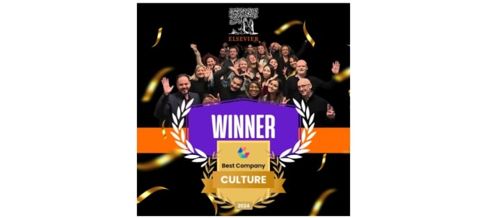 Elsevier #2 globally for Best Company Culture 2024 by Comparably
