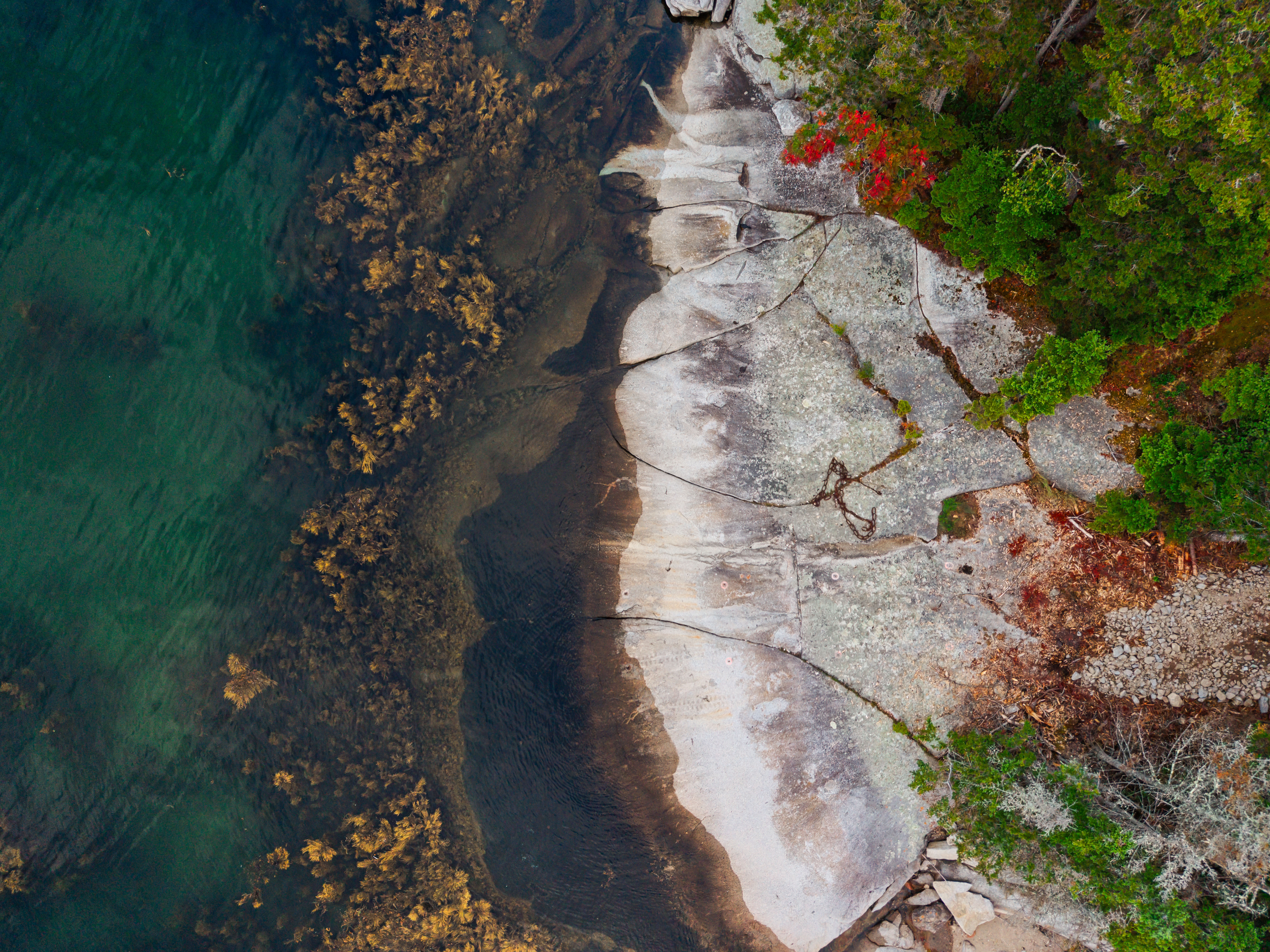 Burnt Island aerial drone photography High Trail Media