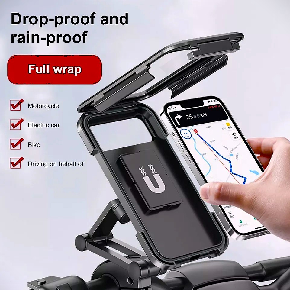 Newfangled Waterproof Smart Mobile Phone Holder for Cycle, Bike & Motorcycle – Modern & Trendy