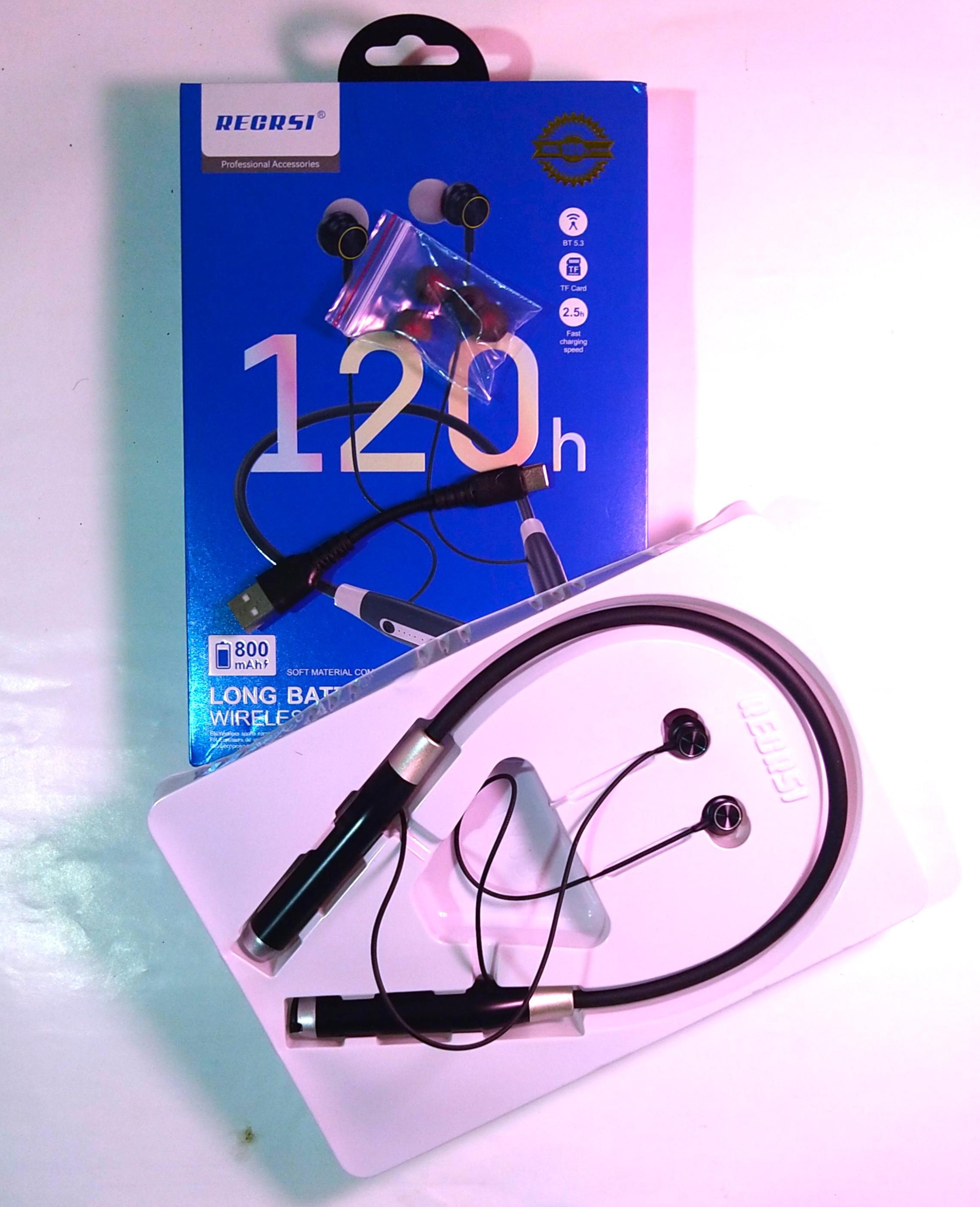 Regrsi NY 038 Neckband – 120 Hours Battery Life