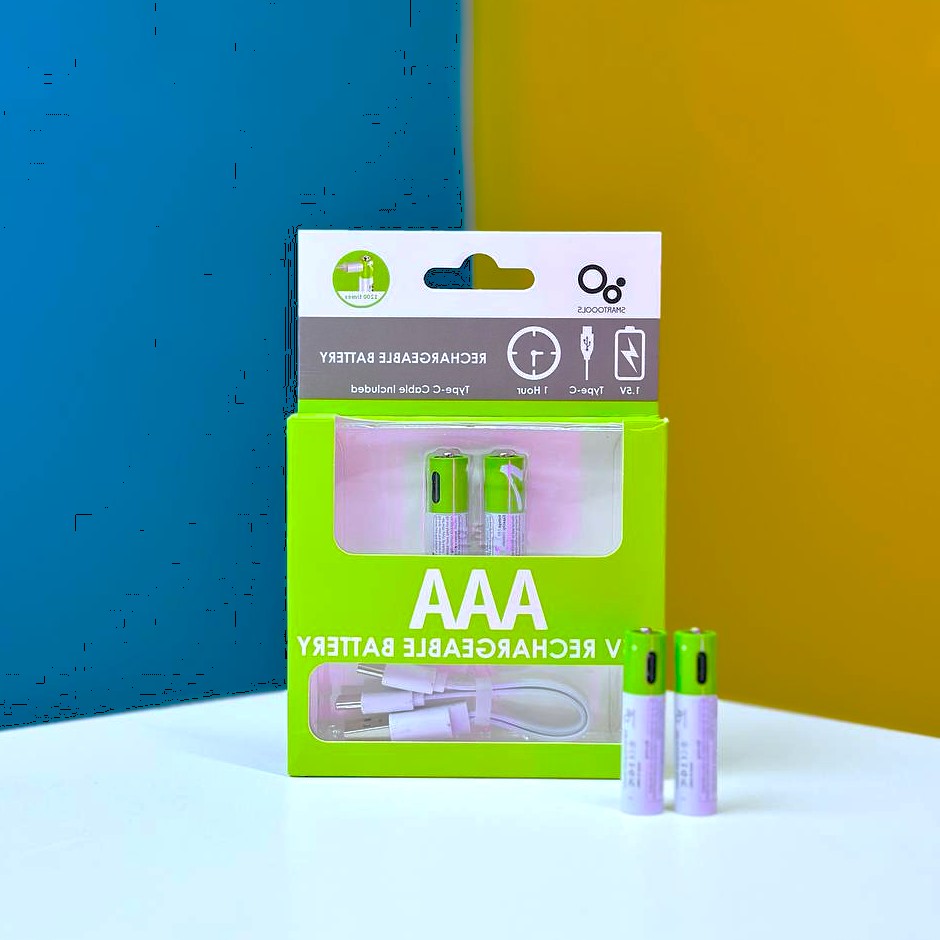 SmarToools RB40 AAA 1.5V 750mWh Rechargeable Battery (2 Pcs Set) – Type-C Fast Charging