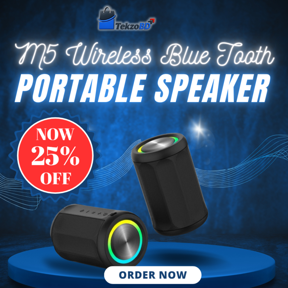 M5 RGB Wireless Bluetooth Speaker | 6W Portable Sound System with 1200mAh Battery