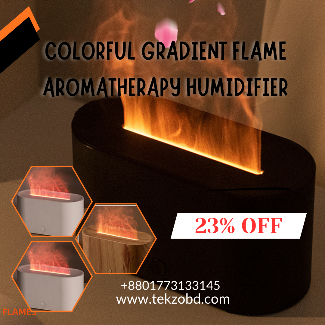 Colorful Gradient Flame Aromatherapy Humidifier – Bring Relaxing Vibes & Fresh Air