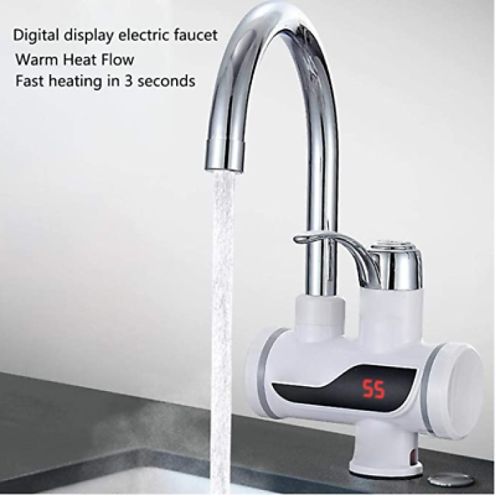 Instant Hot Water Tap with Digital Display  – Kitchen & Bathroom Use | Fast Heating, Energy Saving