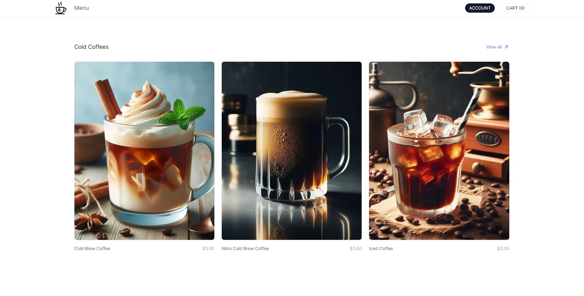 Beanbag Coffee — Product Grid