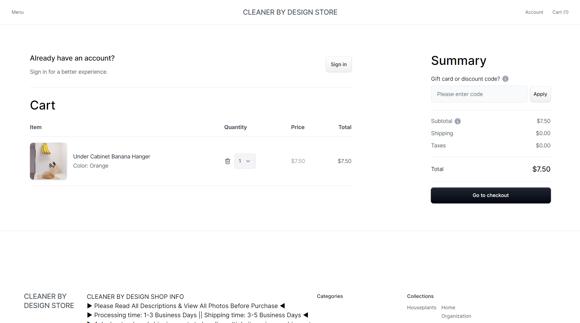 Cleaner By Design — Checkout