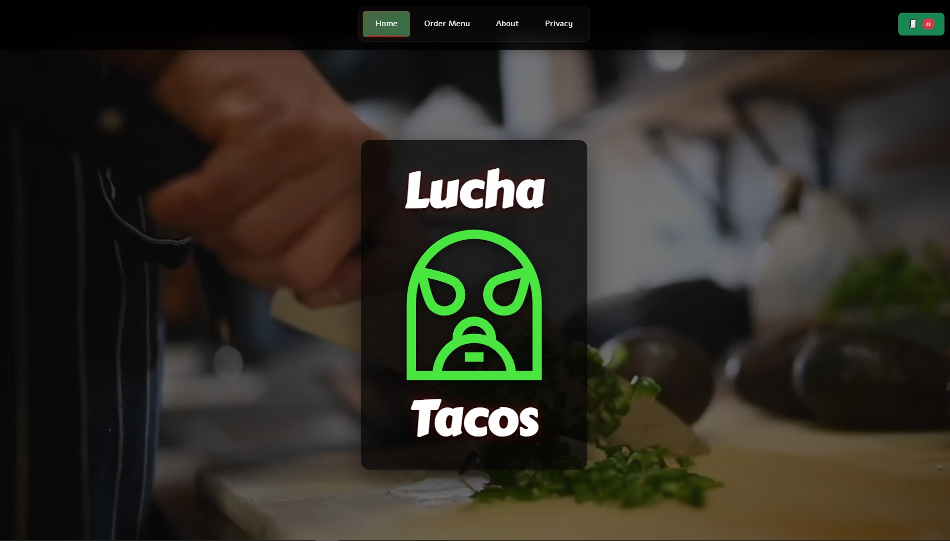 Lucha Tacos — Homepage Hero