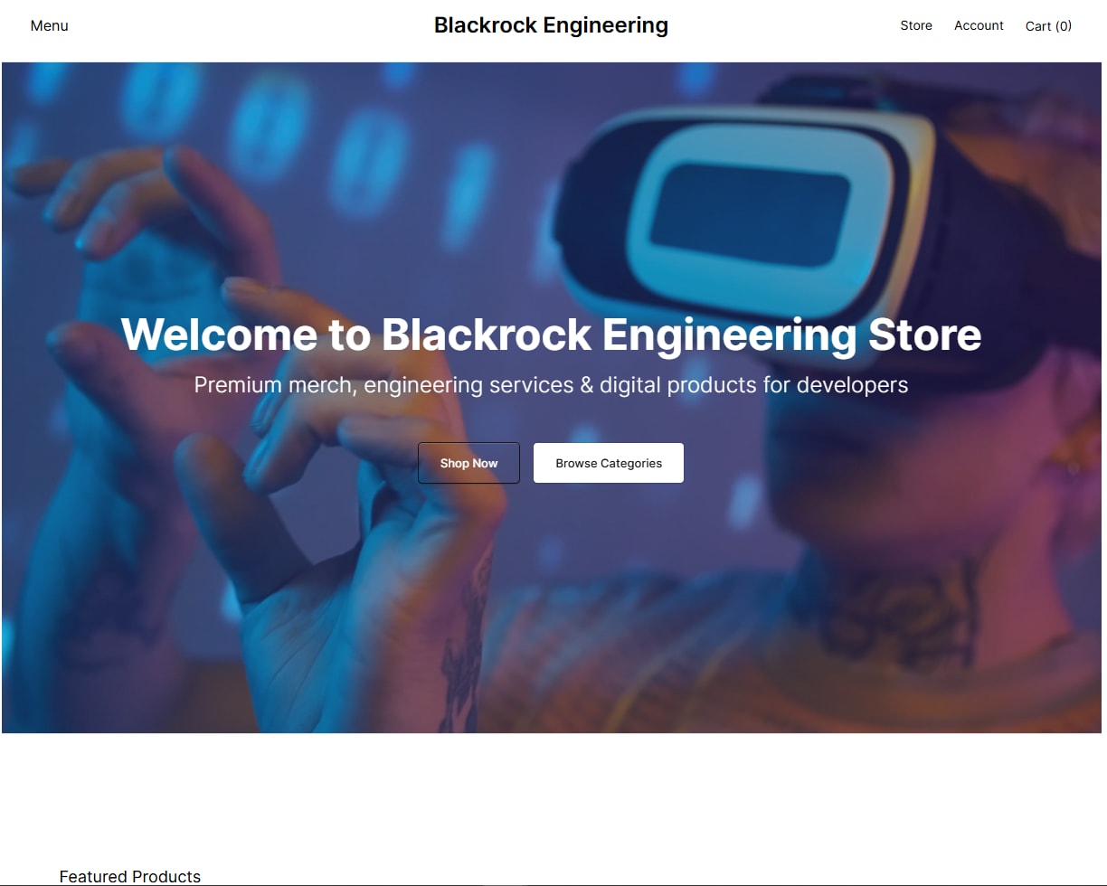 Blackrock Engineering Store platform