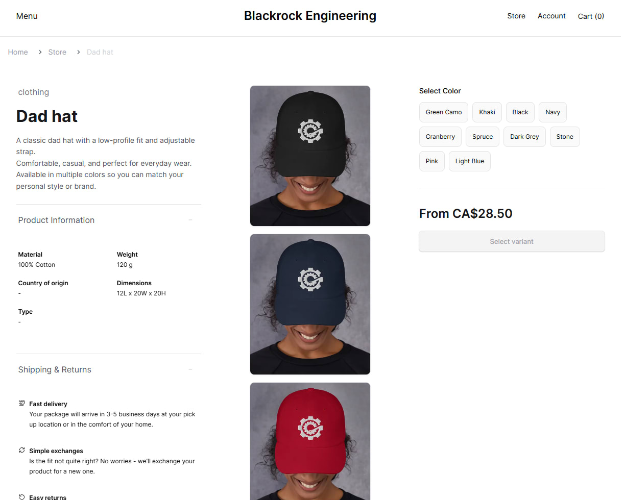 BlackRock Engineering Store - Production e-commerce platform with MedusaJS, Stripe payments, and automated fulfillment workflows. Built with MedusaJS, TypeScript, PostgreSQL, Stripe, Printful