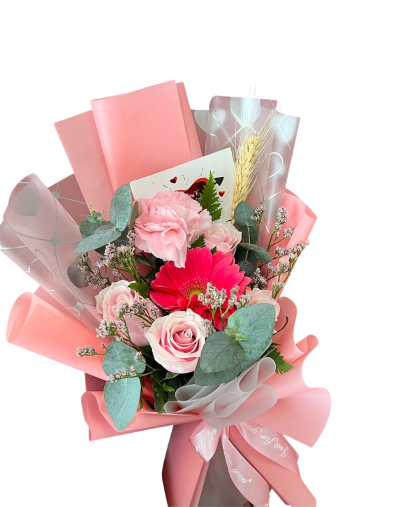 Gerberas y rosas