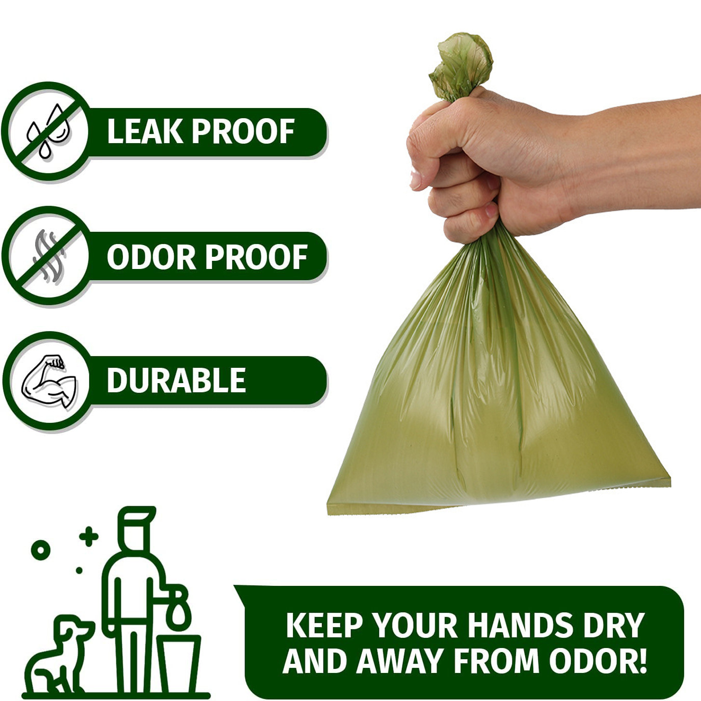 Dog Poop Bags - Extra Thick Leak-Proof