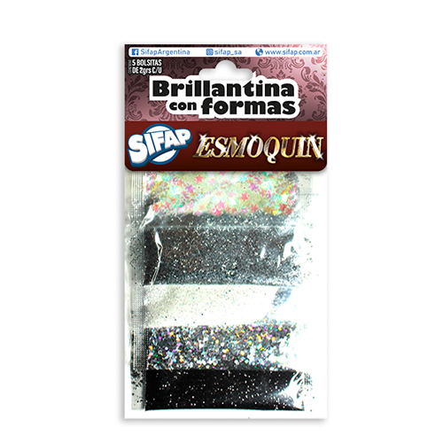 Brillantina Sifap C/Formas Esmoquin X 5 Sobres