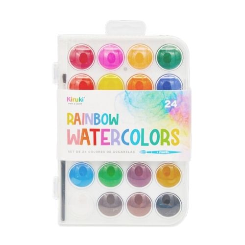 Acuarelas Kiruki Estuche X 24 Colores C/Pincel