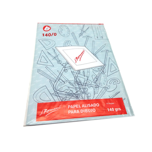 Hojas de Papel Dibujo Romani 50 X 70 140 Grs.X 10 Hjs.