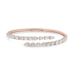 The Thia Open Wrap Bangle 5.587cttw 14K Yellow Gold LGD