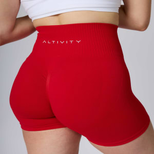 Higher Waisted Shorts (Red)