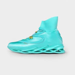 MEN'S/WOMEN'S/YOUTH'S LUXE CUSHIONED HIGH TOPS AQUA (WOMEN 10.5)