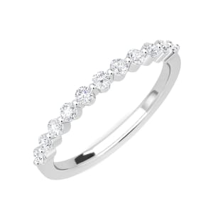 The Soule Round 0.33cttw Half Eternity Band 14K White Gold LGD