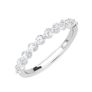 The Soule Round 0.50cttw Half Eternity Band 14K White Gold LGD