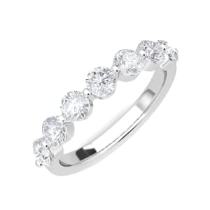 The Soule Round 1.00cttw Half Eternity Band 14K White Gold LGD