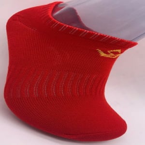 TRONUS RED/GOLD ECO-FRIENDLY UNISEX NO-SHOW SOCKS (2-PAIRS) (MEN 6-10/WOMEN 7-10)