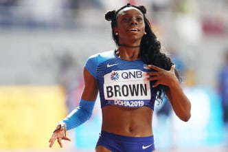 Brittany Brown prep for Paris Olympics