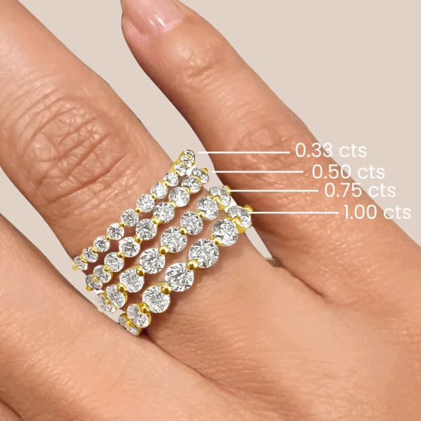 The Soule Round 1.00cttw Half Eternity Band 14K Yellow Gold LGD