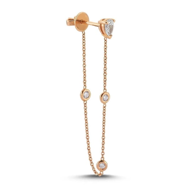 The Cadena Pear 0.26cttw Studs 14K Yellow Gold LGD