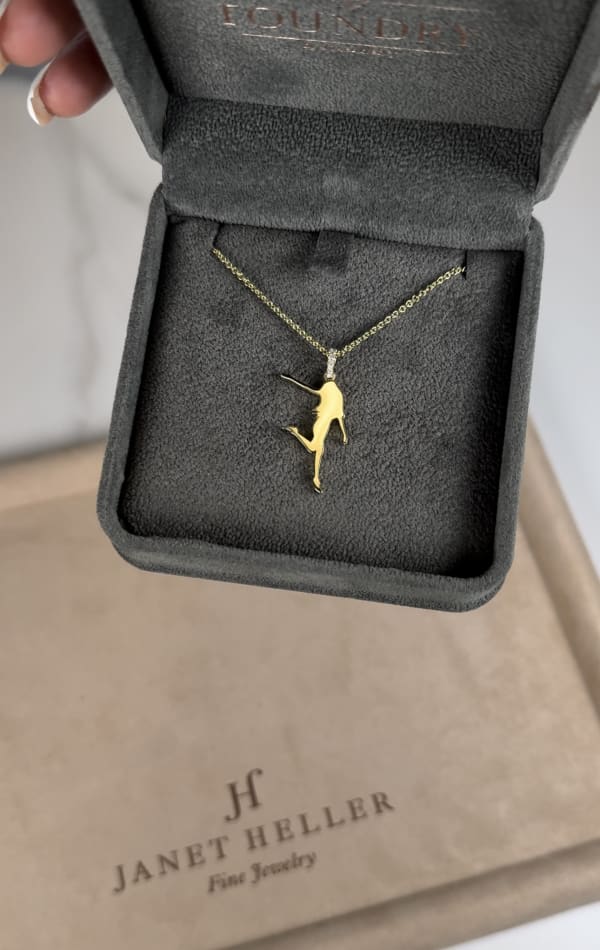 14KT Gold Custom Silhouette Necklace