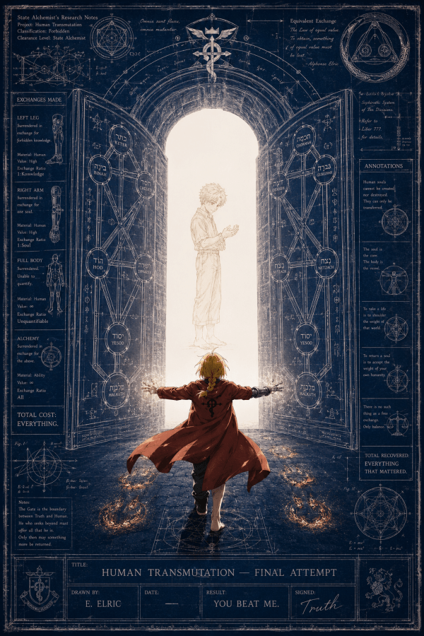 Fullmetal Alchemist — Human Transmutation | Anime Poster — artwork