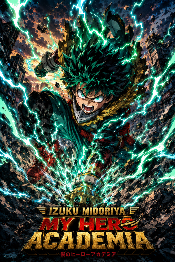 Izuku Midoriya — Explosive Battle | My Hero Academia Poster — artwork