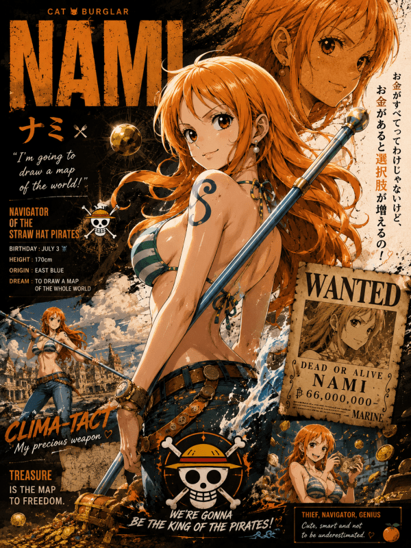 Nami — Navigator of the Straw Hats | One Piece Poster — artwork
