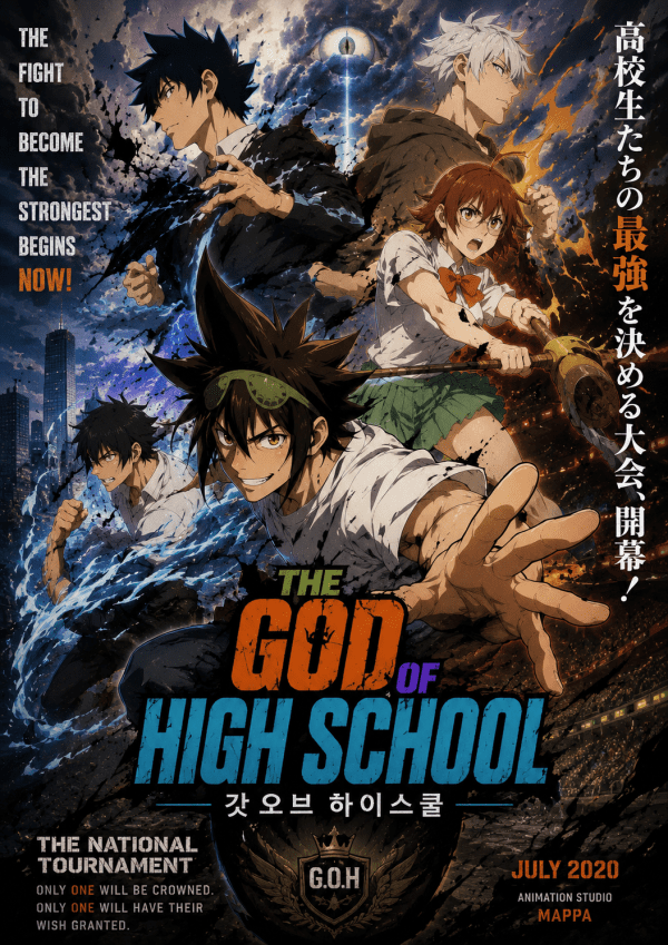 The God of High School — The Tournament | Anime Poster — artwork