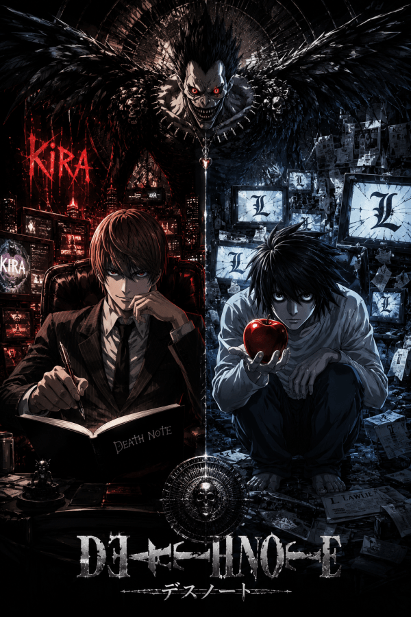 Light vs L — Death's Duel | Death Note Poster — artwork