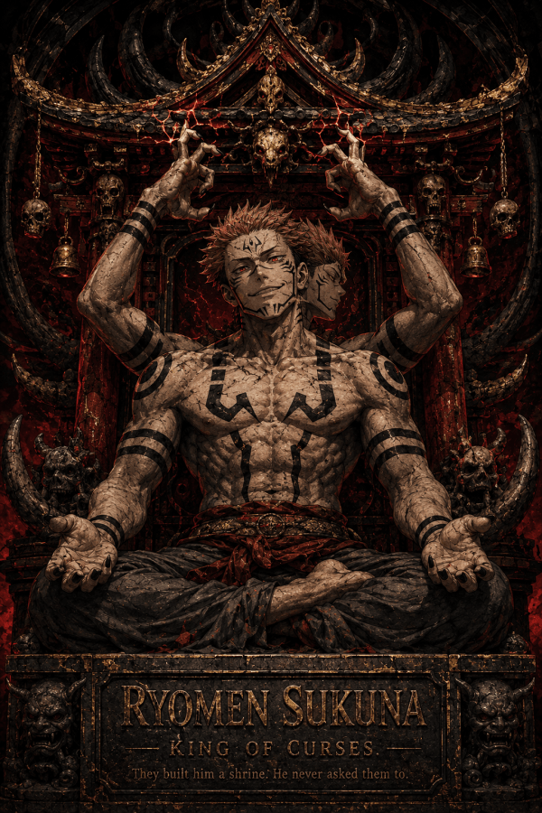 Ryomen Sukuna — The Shrine | Jujutsu Kaisen Poster — artwork